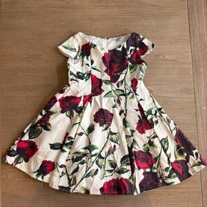 Chasing Fireflies Red and Green Floral Dress